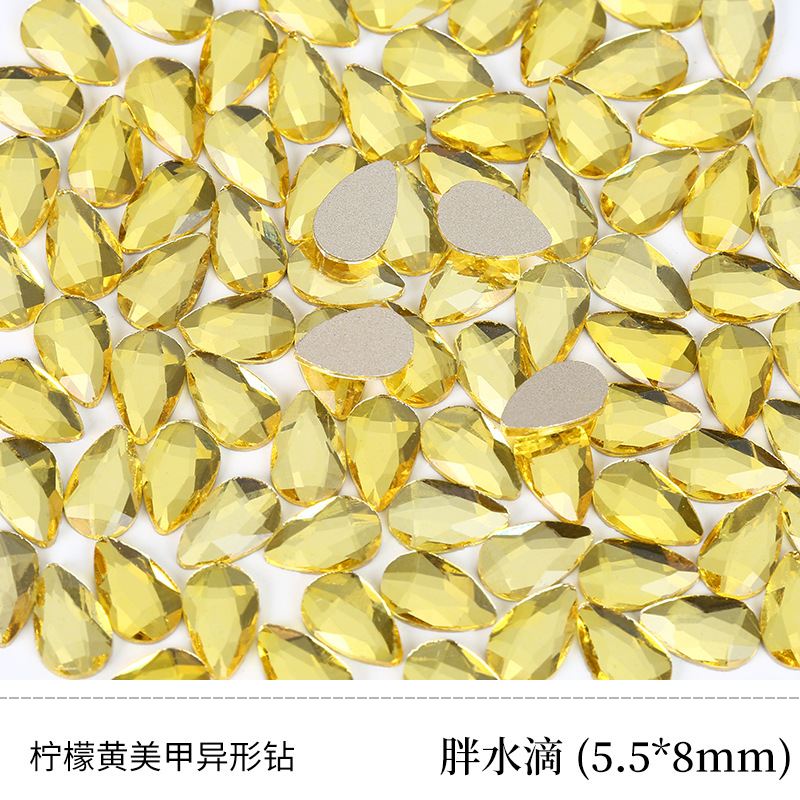 레몬 옐로우 5.5*8mm 지방 물방울 특형의 드릴 [단일 가격]]