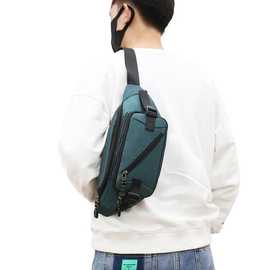 新款胸包男士包包单肩斜挎包男大学生韩版潮休闲帆布包胸前小背包