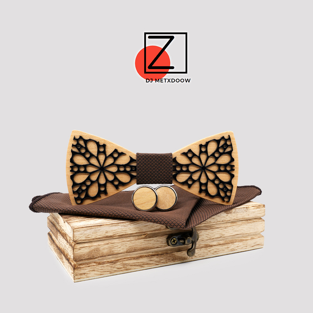 Men's fashionable wooden bow tie for adults handmade for men and…