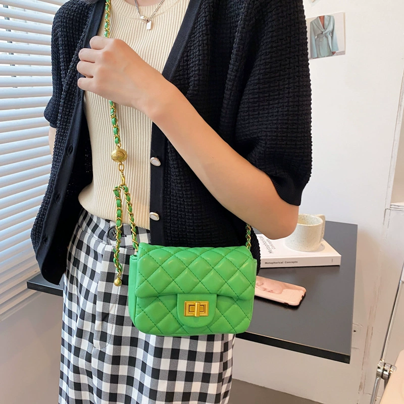 (Cross-border trading), small shoulder bag with diamond pattern, Chanel style, chain bag