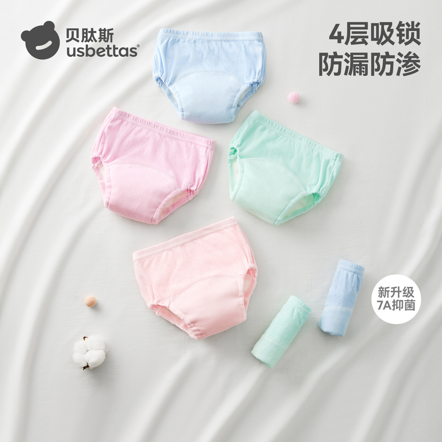 Beitais Potty Training Pants for Babies, Spring and Autumn, Class a Pure Cotton, Unisex Toddler Training Underwear, Diaper-Free Training Pants