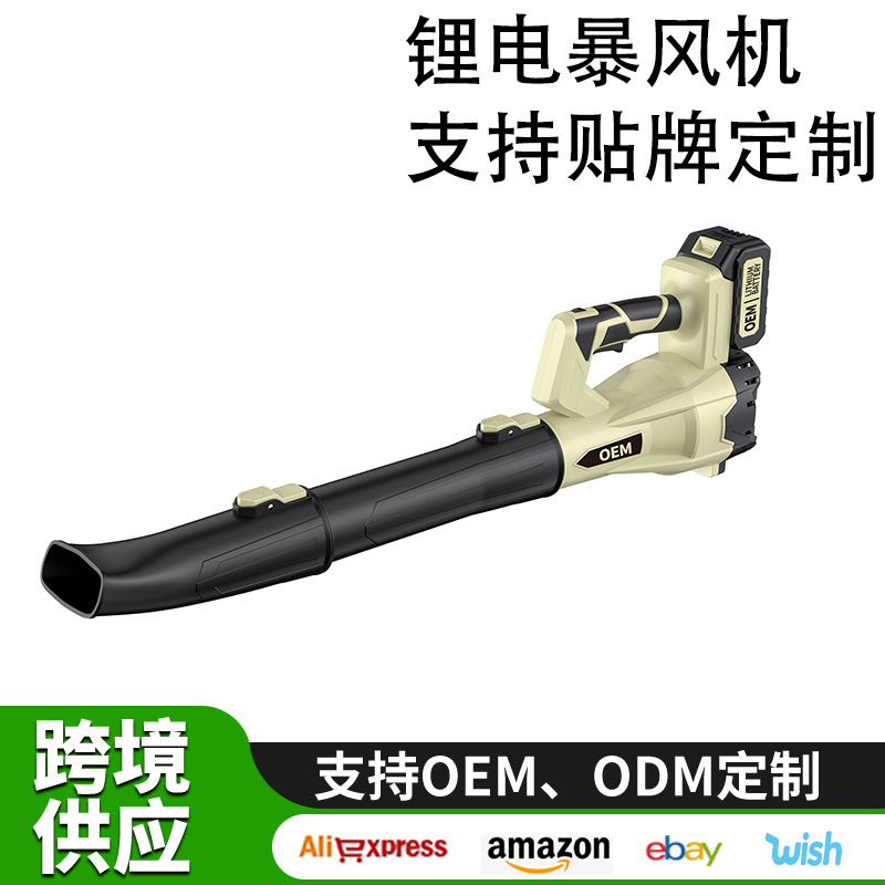 链王锂电式吹风机强力大功率工业电动暴风机鼓风机除尘除雪长柄