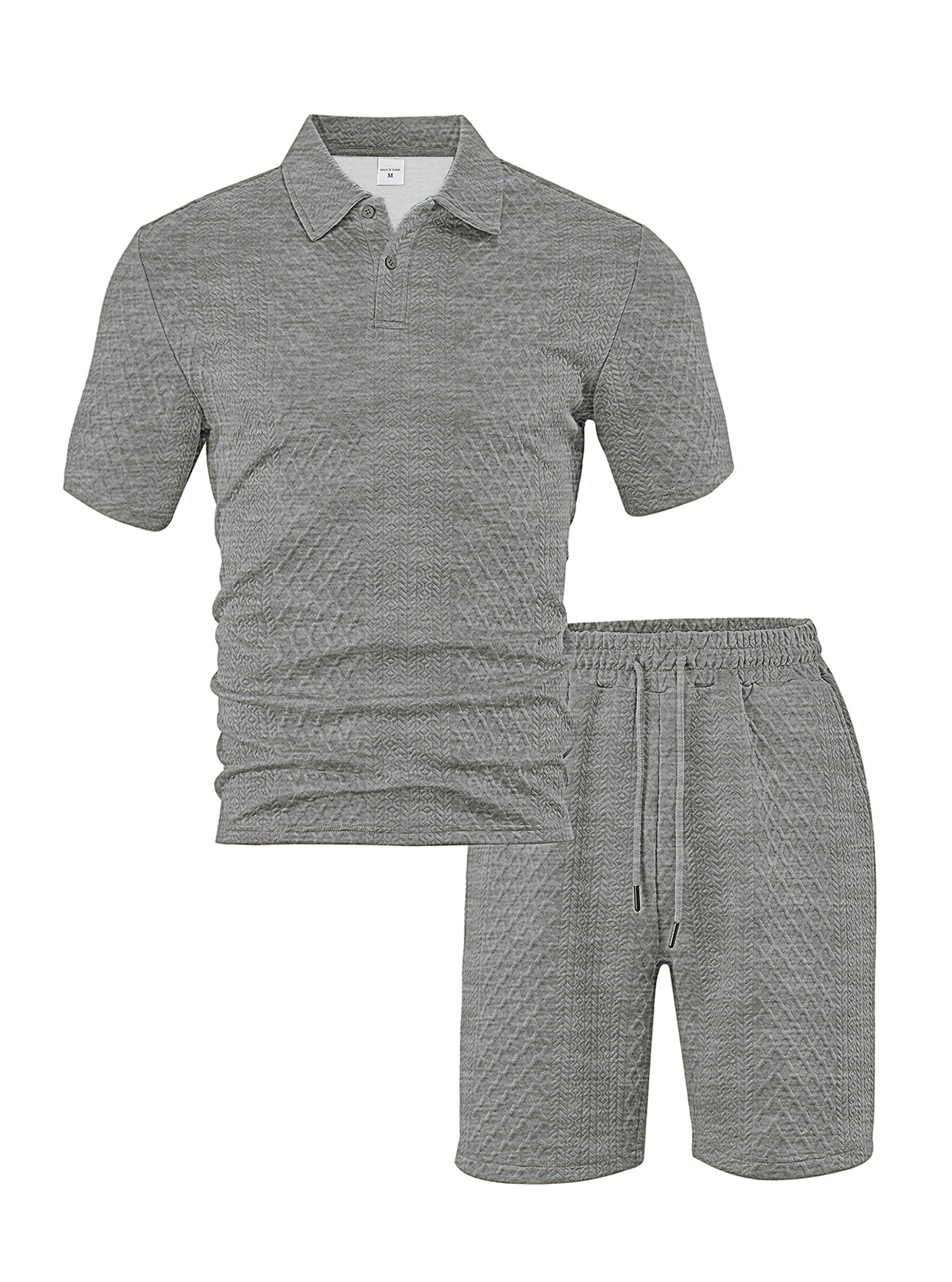 Ropa de hombre transfronteriza de verano de tamaño grande jacquard de hombre deportivo casual con solapa delgada polo camisa de manga corta