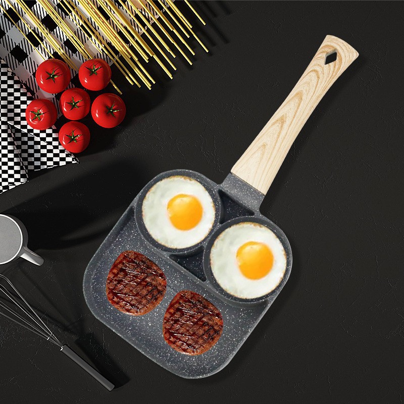 Sartén para Huevos de 4 Cavidades de Aluminio Antiadherente para Desayuno image 3