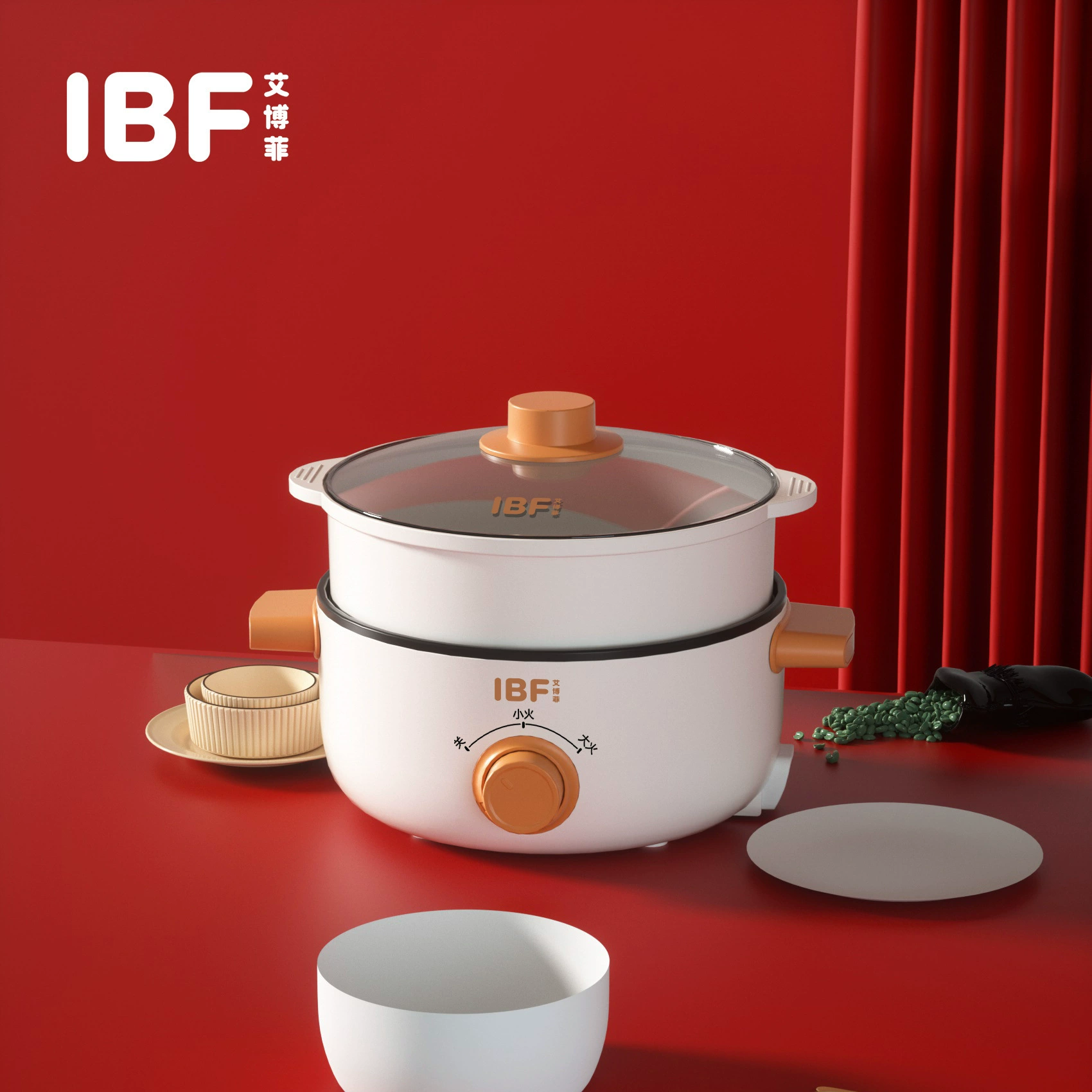 Aberfeld любит варить кастрюлю электрический горячий горшок двухслойный с пароваркой антипригарный горшок электрическая плита оптом