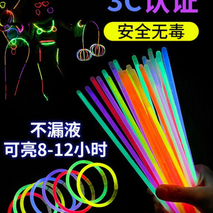 Glow Sticks Stick to Clothes, Glow Kidsren's Fluorescent Colorful Sticks, Party Colorful Light, Silver Light, Luminous Wholesale Bracelets