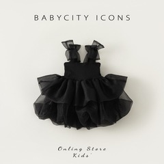 Girls' 2024 Summer New Children's Skirt Little Girl Tank Top Ball Gown Dress Baby Princess Dress Formal Wear