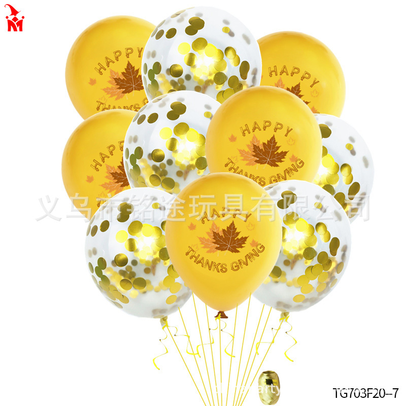 Acción de Gracias fiesta decoración traje de globo de Acción de Gracias accesorios de foto globo de película de aluminio globo de látex de Turquía