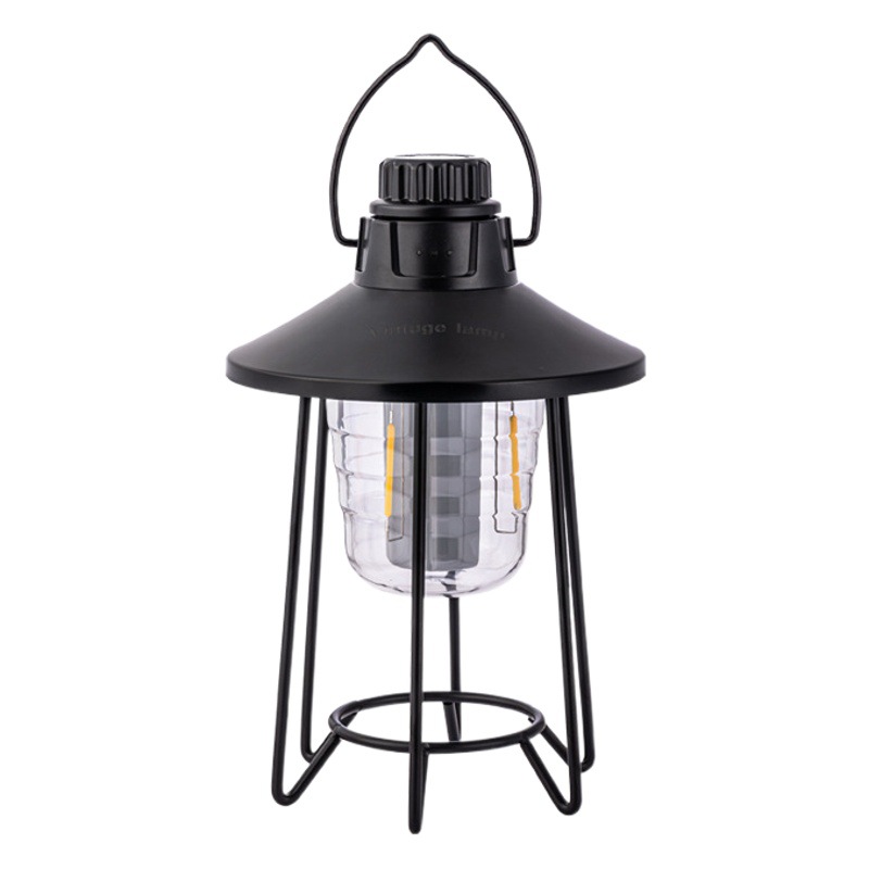2023 al aire libre camping luz atmósfera iluminación camping Luz Retro linterna Super larga resistencia recargable tienda de campaña Luz