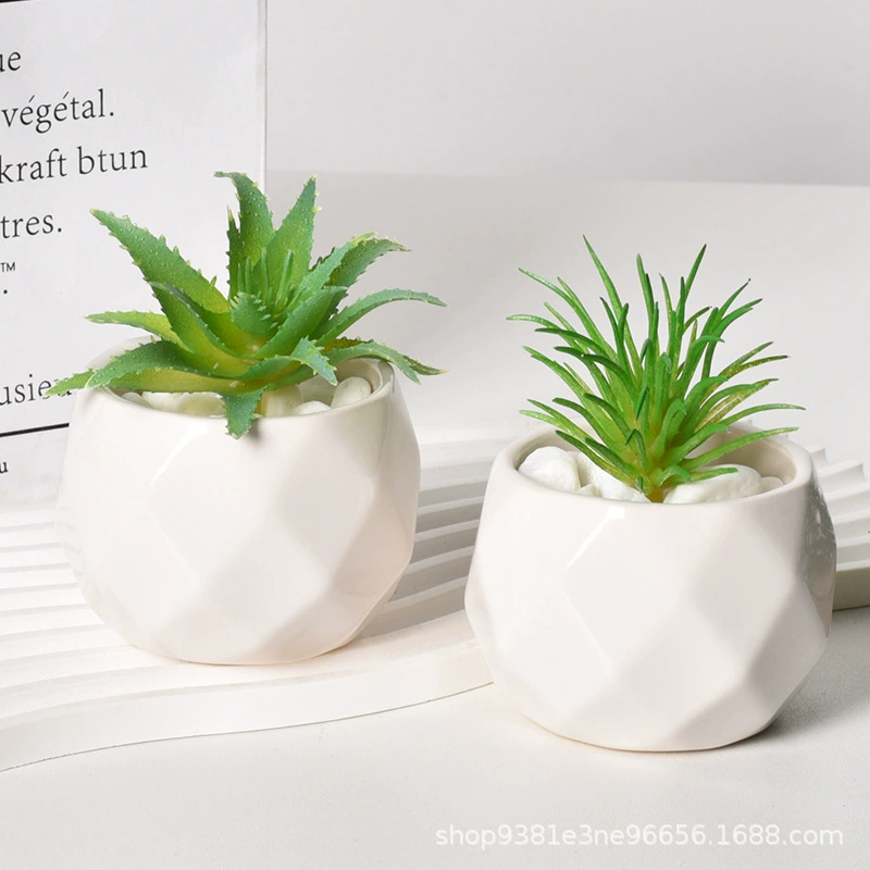 Белый большой палец мясистый керамический цветочный горшок минималистичное моделирование мясистых столешниц растительный декор мини-цветочный горшок оптом