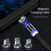 360-degree magnetic data cable round-type magnetic suction wire three-in-one suitable Android apple Type-C usb data cable