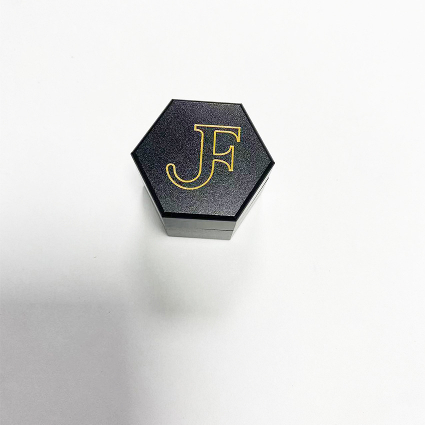 Caja de almacenamiento de chocolate hexagonal de alta calidad de metal W32H25