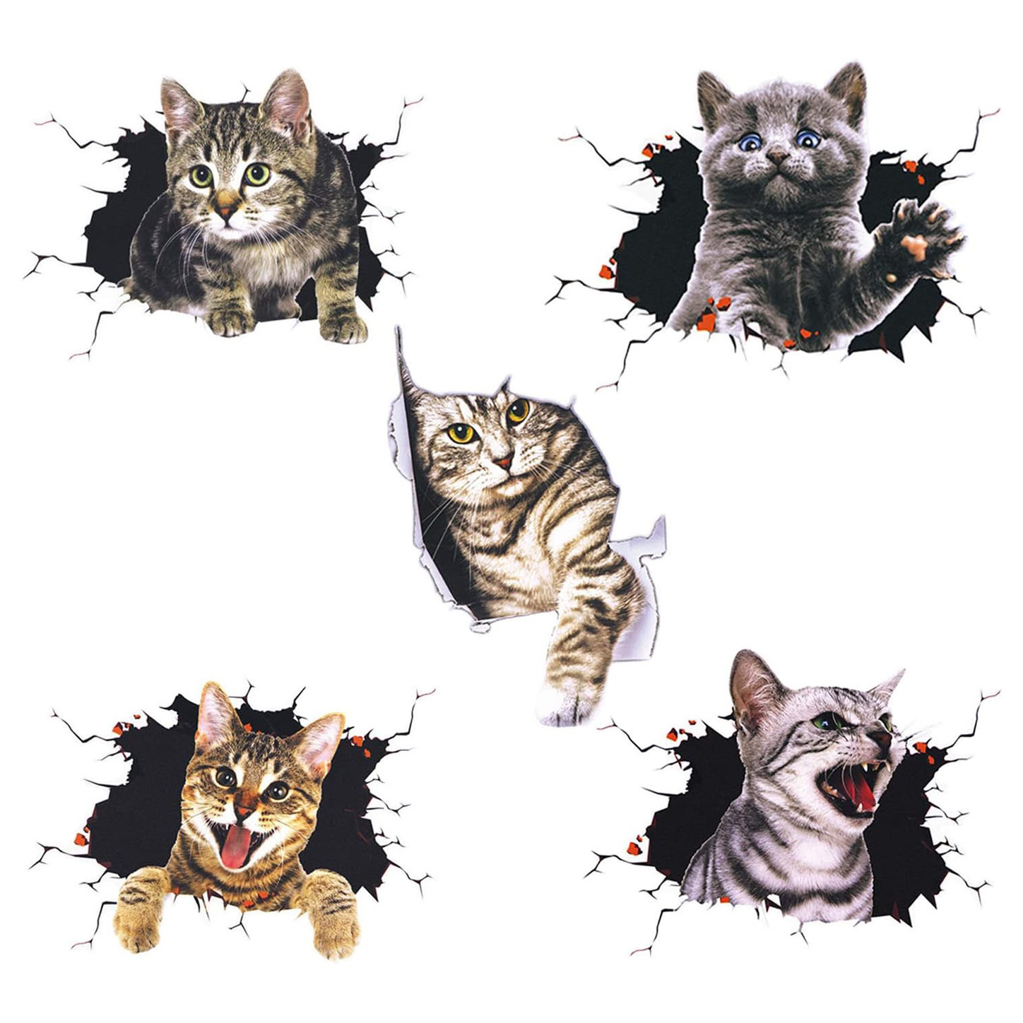 Amazon gatito pegatinas de automóvil impermeable tallado adorable pegatinas de animales de gato se pueden personalizar