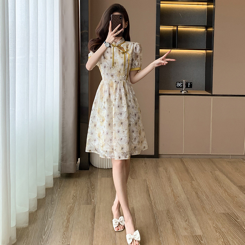 B4640 1380K VÁY ĐẦM LIỀN THÂN NỮ DONTDAN MÙA HÈ HỌA TIẾT HOA THỜI TRANG NỮ G04 SẢN PHẨM MỚI