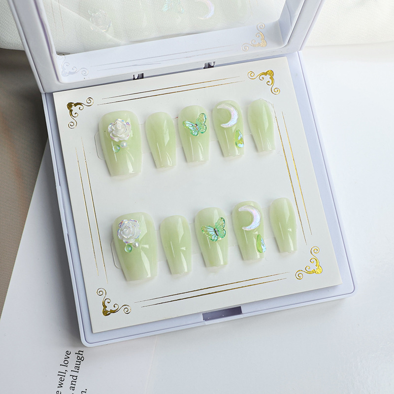 Uña blush con taladro de uñas manuales de uñas acabadas de color caramelo de uñas falsas de uñas parches de gel de goma