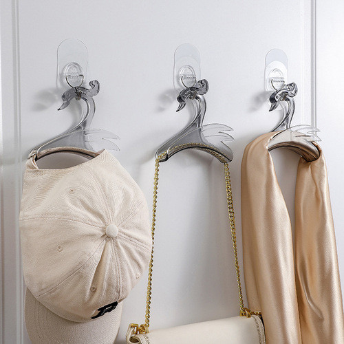 Household wardrobe bag hook swan-shaped handbag storage rack multi-functional belt scarf hat hook