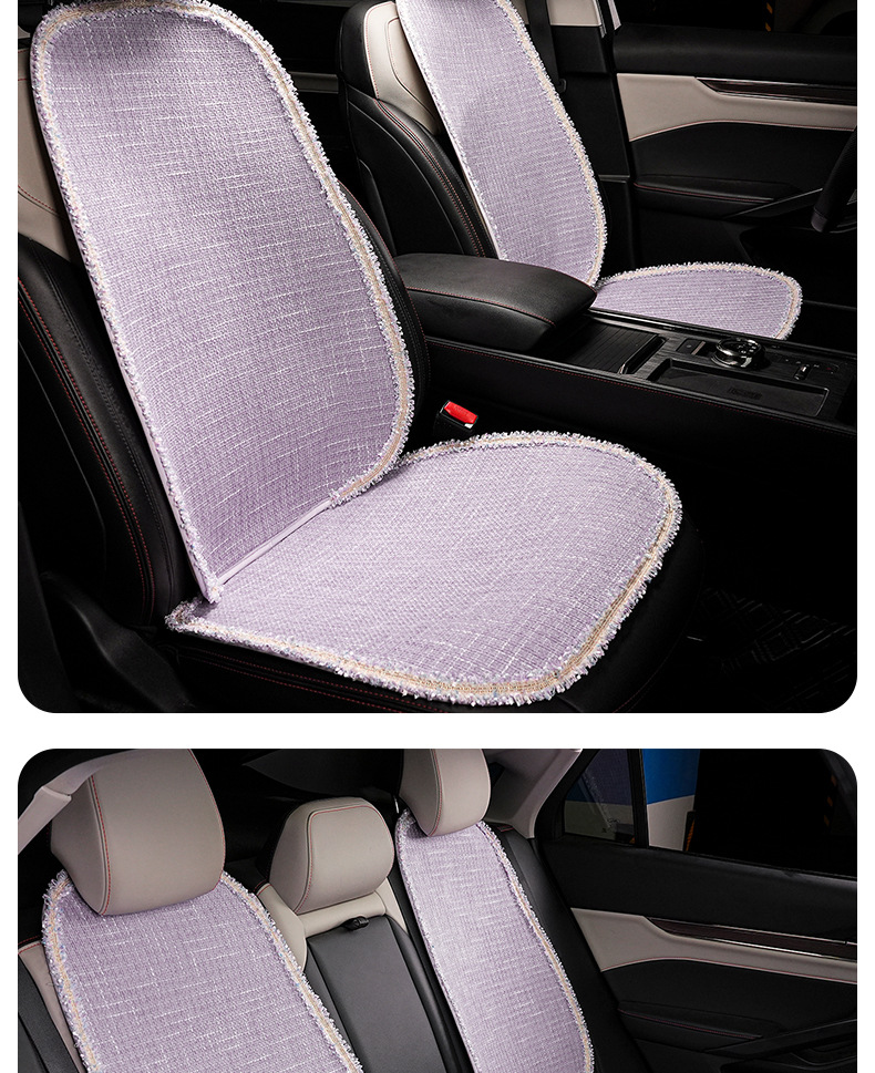 Blue Rain Original Car Headrest and Lumbar Support, Simple Solid Color Butterfly-Shaped Car Neck Pillow, Comfortable Chanel-Style Car Cushion