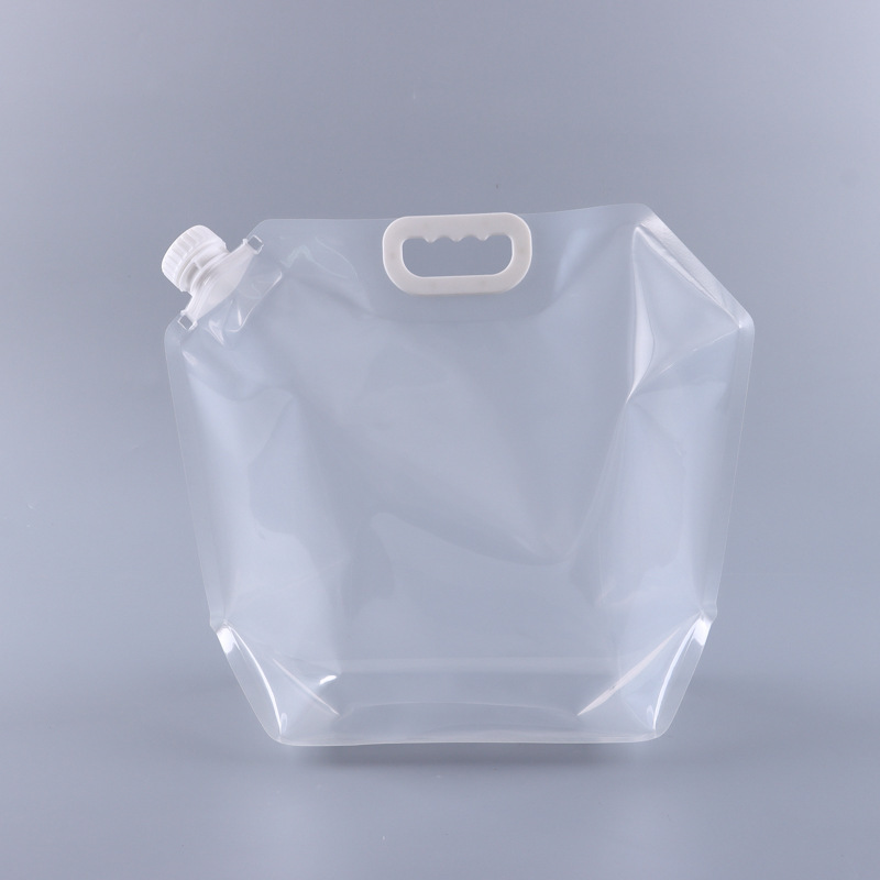 Bolsas de cerveza plegables prefabricadas, bolsas transparentes con boquilla para envasado de cerveza, bolsas de cerveza para llevar, bolsas portátiles con válvula para almacenamiento de agua