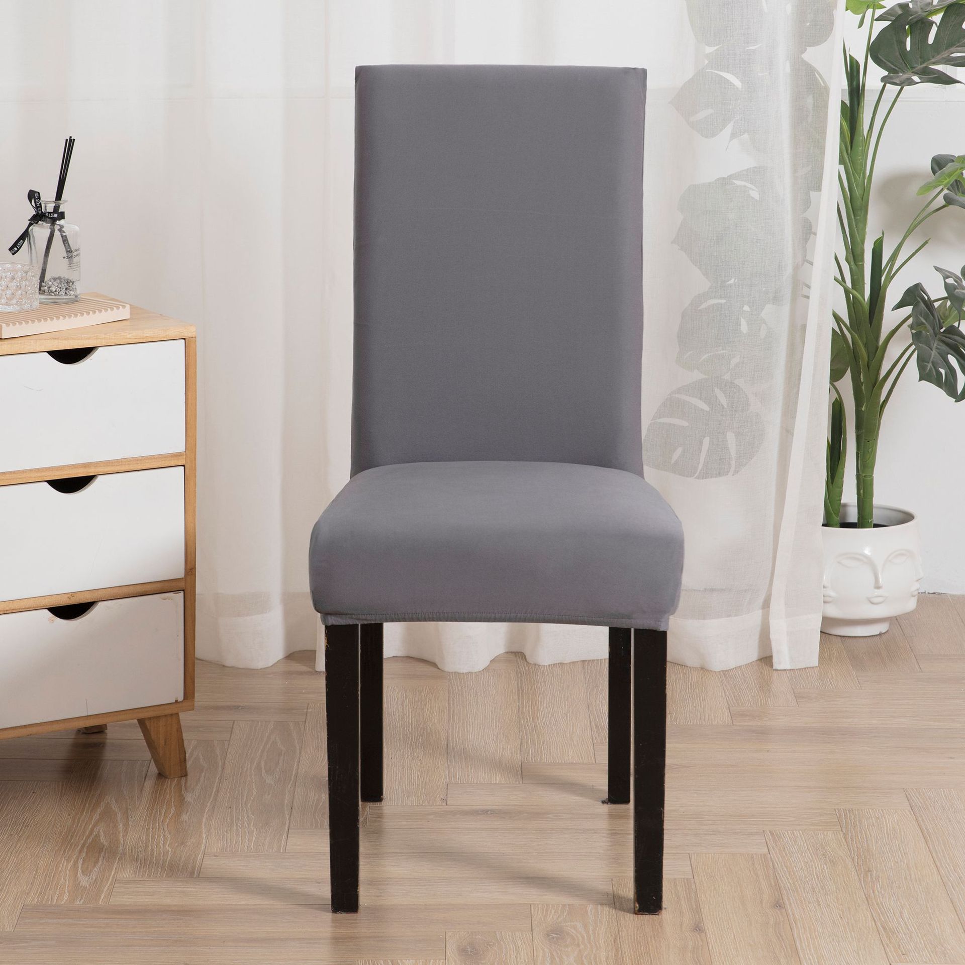 Comercio exterior transfronterizo sólido cubierta de silla de alta sensibilidad elástica cubierta de silla doméstica anticontaminante cubierta de silla de mesa de comedor fábrica directa