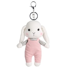 【定制】毛絨兔子鑰匙扣動物毛絨公仔毛絨邦尼兔裝飾背包掛件禮品