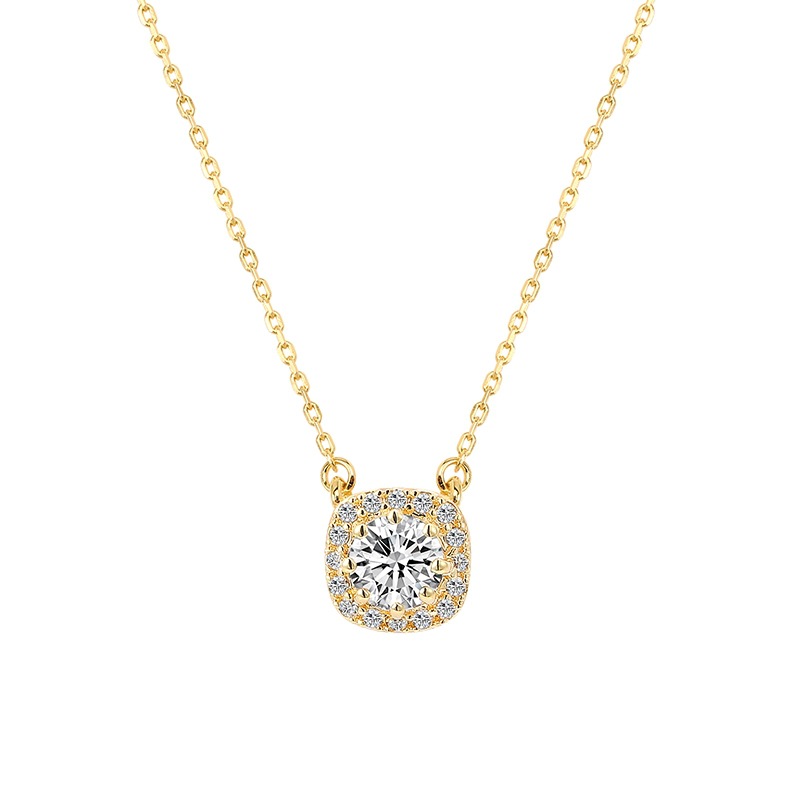 AliExpress europeo y americano AAA ZIRCON collar elegante todo-fósforo micro-incrustaciones clavícula cadena femenina luz lujo nicho diseño sentido venta al por mayor
