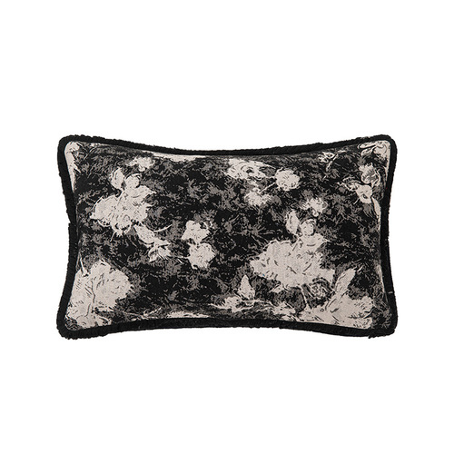 European classical jacquard throw pillow cover oil painting sunflower tassel waist pillow cover living room sofa cushion cushion cover