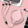 Android Type-C's charging cable multi-function USB one-dragging three data cable gifts to formulate logo