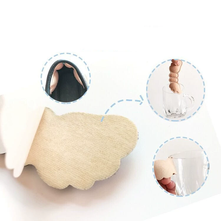 Подкладки-держатели для пятки Cushion Pads, невидимые поролоновые наклейки для пятки, 6 мм нескользящие изогнутые крыловидные