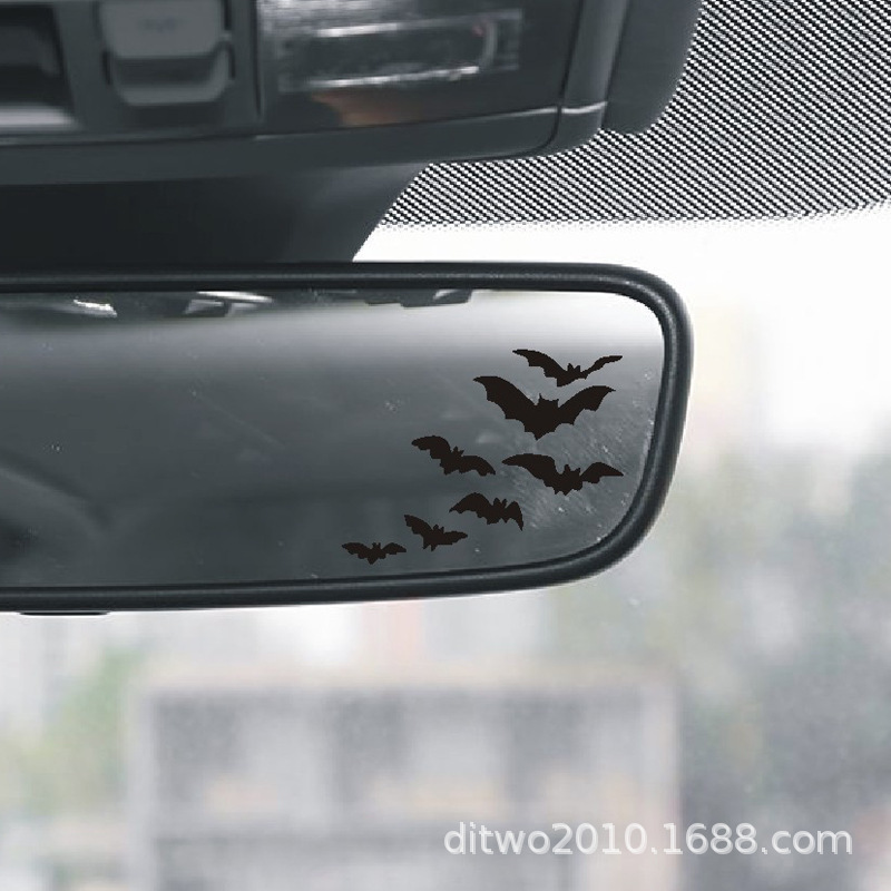 外国貿易クロスボーダーバットペアハロウィン面白い車のバックミラー化粧鏡窓壁装飾ステッカー|undefined