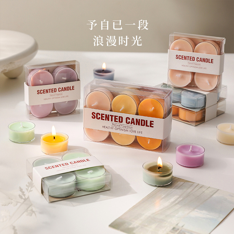 茶蜡氛围彩色小蜡烛手工创意高级感香氛婚礼生日布置香薰蜡烛批发|undefined