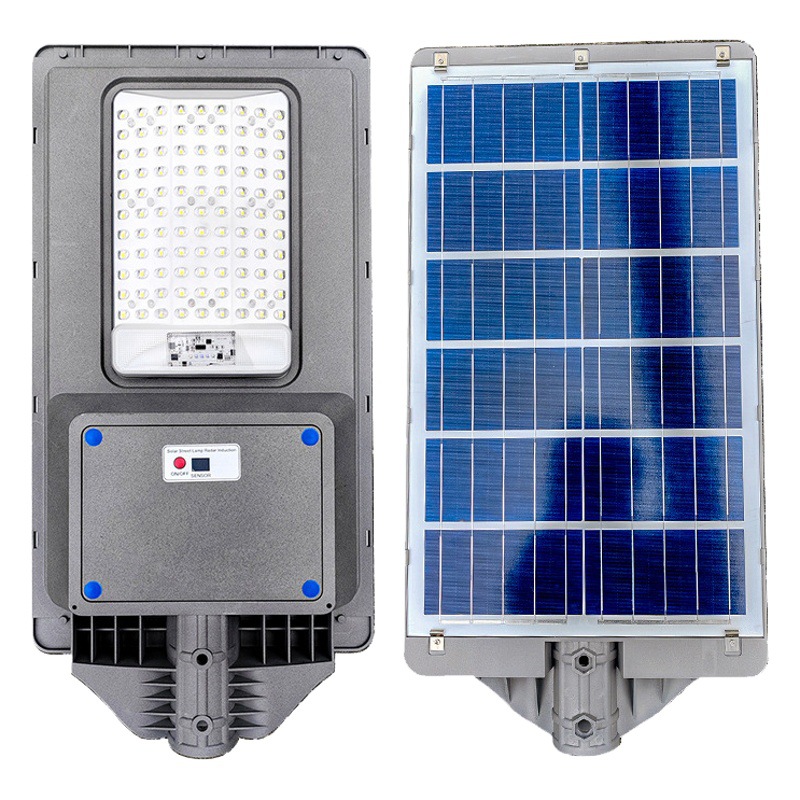 Nueva lámpara solar del hogar lámpara de jardín de tres lados luminoso Super brillante de alta potencia iluminación al aire libre a prueba de agua lámpara de calle de inducción