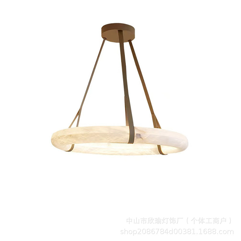 Lámpara de bronce moderna de piedra nublada sala de estar lujosa luz de diseño creativo bar comedor lámpara de estudio nórdica lámpara de dormitorio