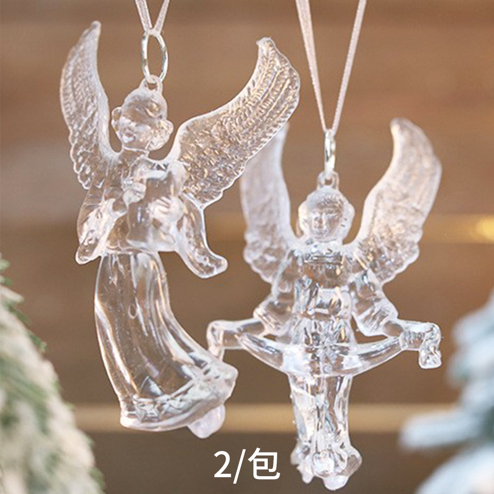 Adorno Navideño Transparente de Reno, Decoración para Árbol de Navidad, Copo de Nieve Tridimensional Colgante, Decoración Creativa de Plástico en Espiral