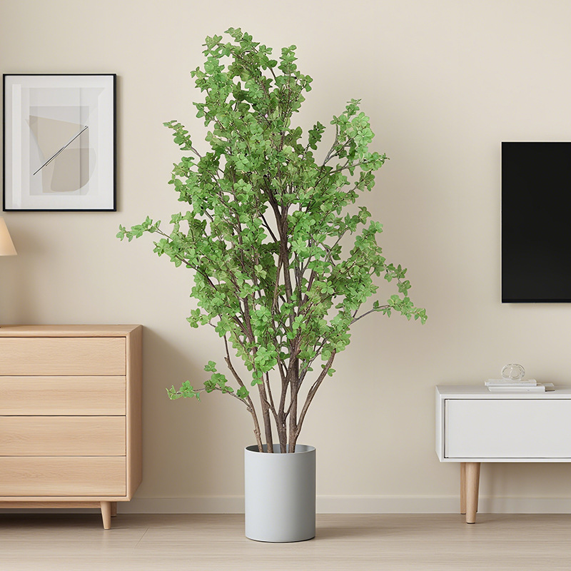 Simulación de plantas verdes de alto nivel de lujo ligero de plantas falsas biónicas interiores maceta sala de estar decoración paisajística de aterrizaje image 4