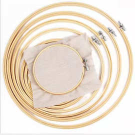 厂家现货复古刺绣工具圆形十字绣花绷框架 DIY竹质绣绷