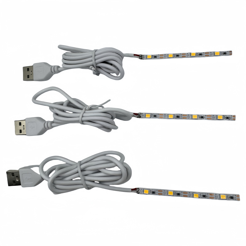 USB ライトストリップ 5v 4 ミリメートル幅 2835 モノクロ温白色光アクリル発光ボード木製ベース LED ライトストリップ|undefined