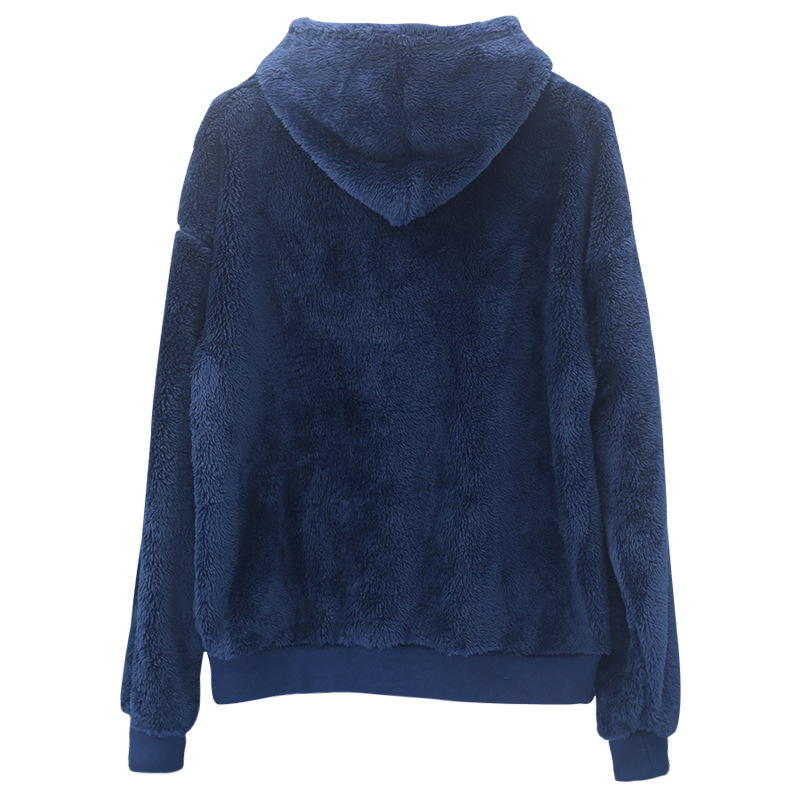 Herren Winter Kapuzenpullover Aus Flanell Mit Lammwolle Gefüttert_voghion.com