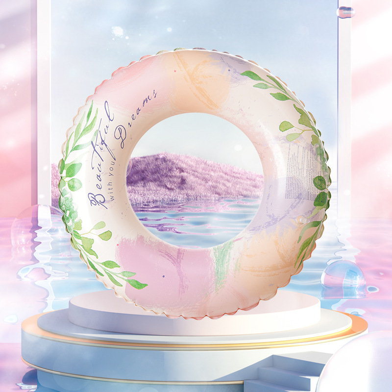 2025 nuevo anillo de natación para niños, no tóxico, ecológico, material de seguridad, bolsa de aire gruesa, anillo de natación para bebés liso y sin rebabas