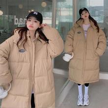 棉衣女中长款韩版加厚面包服2022年冬季外套学生羽绒棉服过膝棉袄