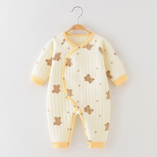 Baby jumpsuit, spring, autumn and winter, pure cotton outer wear, baby underwear, crawling suit, pajamas, newborn clothes