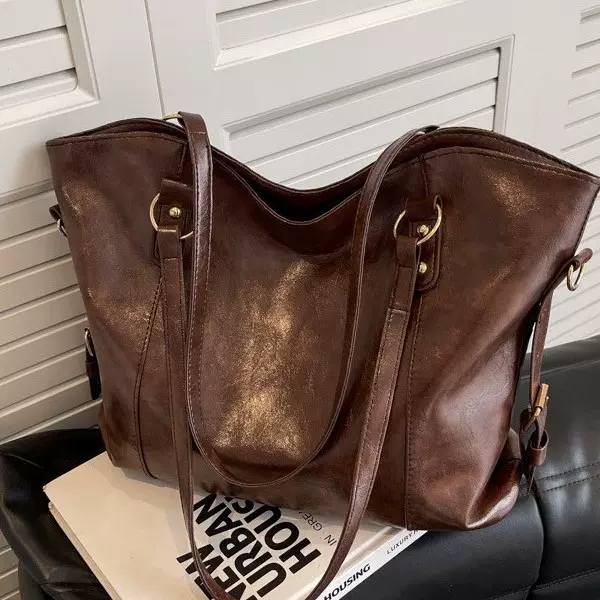 唯美女士包包女大容量2025新款潮时尚百搭秋冬单肩包质感通勤托特