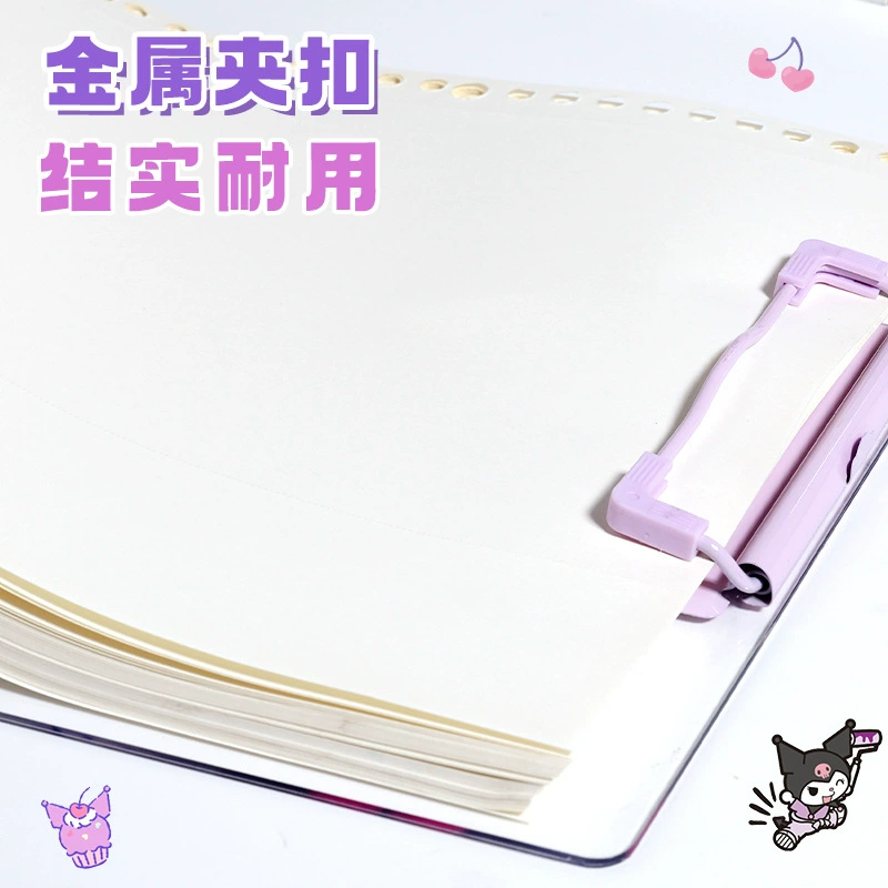 Прозрачная A4 папка-клипборд (Sanrio), мультяшные принты, акриловая школьная папка