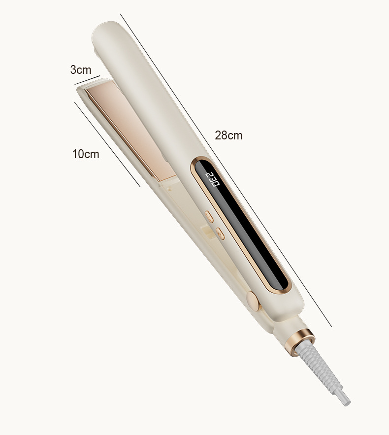 Household Hair Straightener and Curler 2-in-1 Styling Iron with Adjustable Temperature and Display Professional Hair Styling Tool Cross-Border