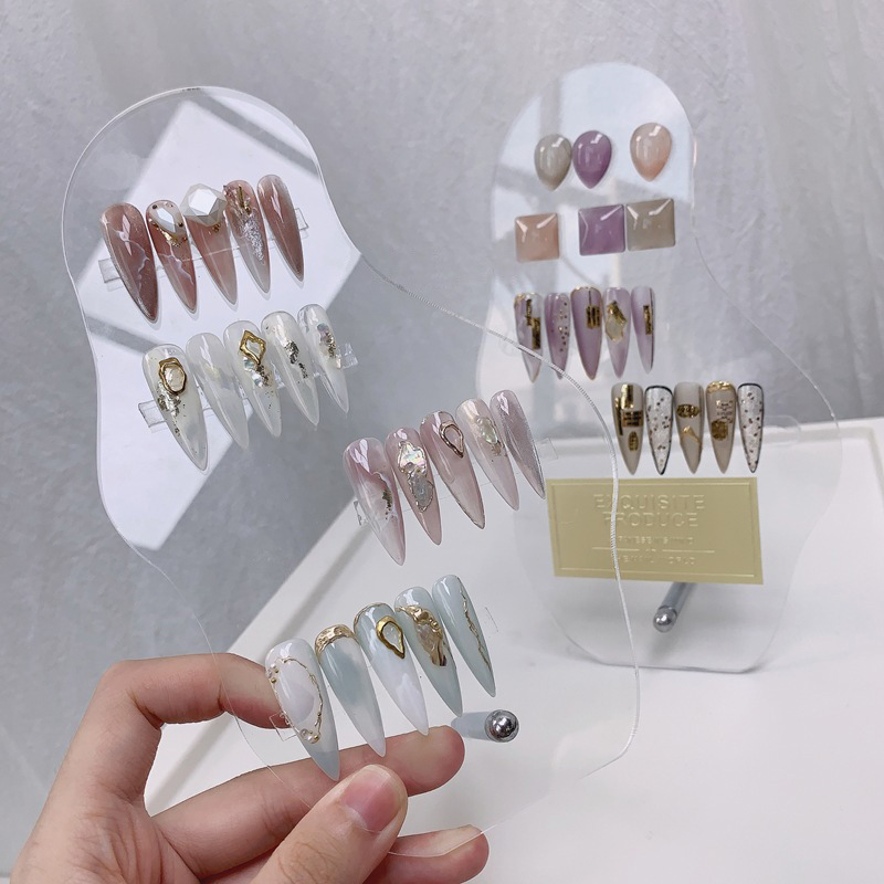 Acrylic Nail Art Shaped High Display Board Transparent Internet Celebrous Irregular Korean Sample Color Card Template Frosted
