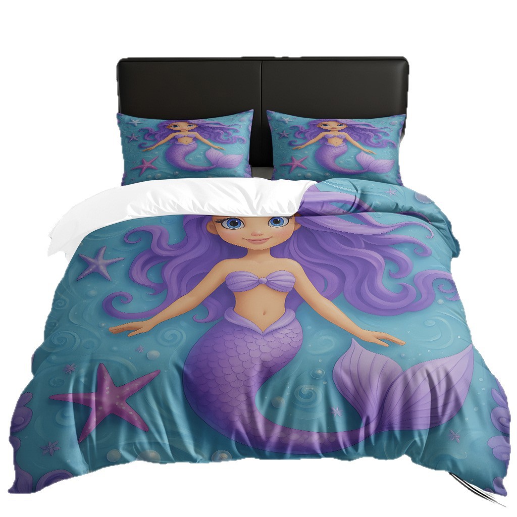 Textil doméstico transfronterizo para hacer sirena pequeña impresión digital kit fuente fábrica TEMU / JIT