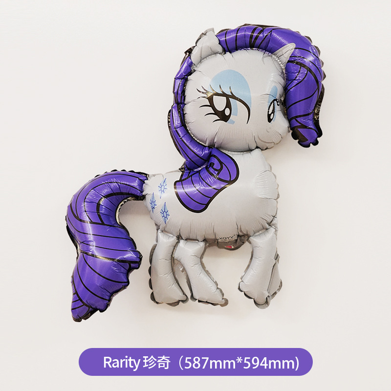 Genuino dibujos animados feliz cumpleaños pony Baoli película de aluminio globo niño niña fiesta de cumpleaños decoración decoración de escena
