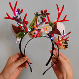 Рождественский мультяшный детский ободок, милый аксессуар для волос, наряжаться