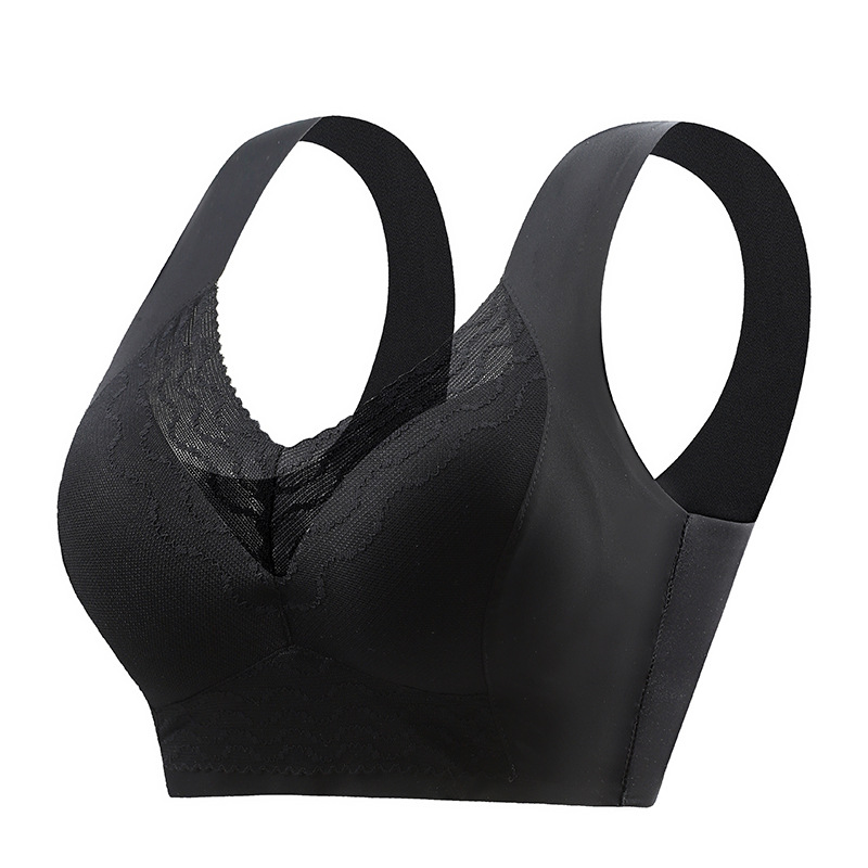 Seamless belleza espalda ropa interior de encaje push up mama sujetador no anillo acero fijo Copa chaleco femenino más tamaño sujetador