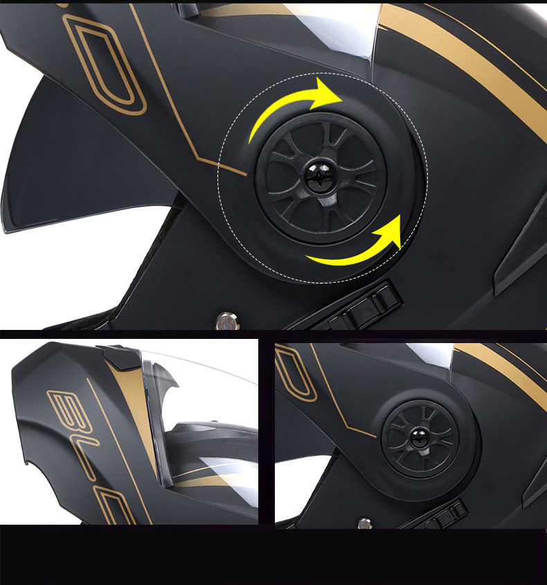 Bld Wholesale Motorcycle Full-Face Helmets, Electric Vehicle Helmets, Dual-Lens Flip-Up Helmets, Riding Half Helmets, Exclusively for Cross-Border Sales