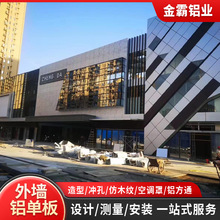 商场室外幕墙铝单板氟碳冲孔外墙木纹铝板门头室内外装饰板吊顶板